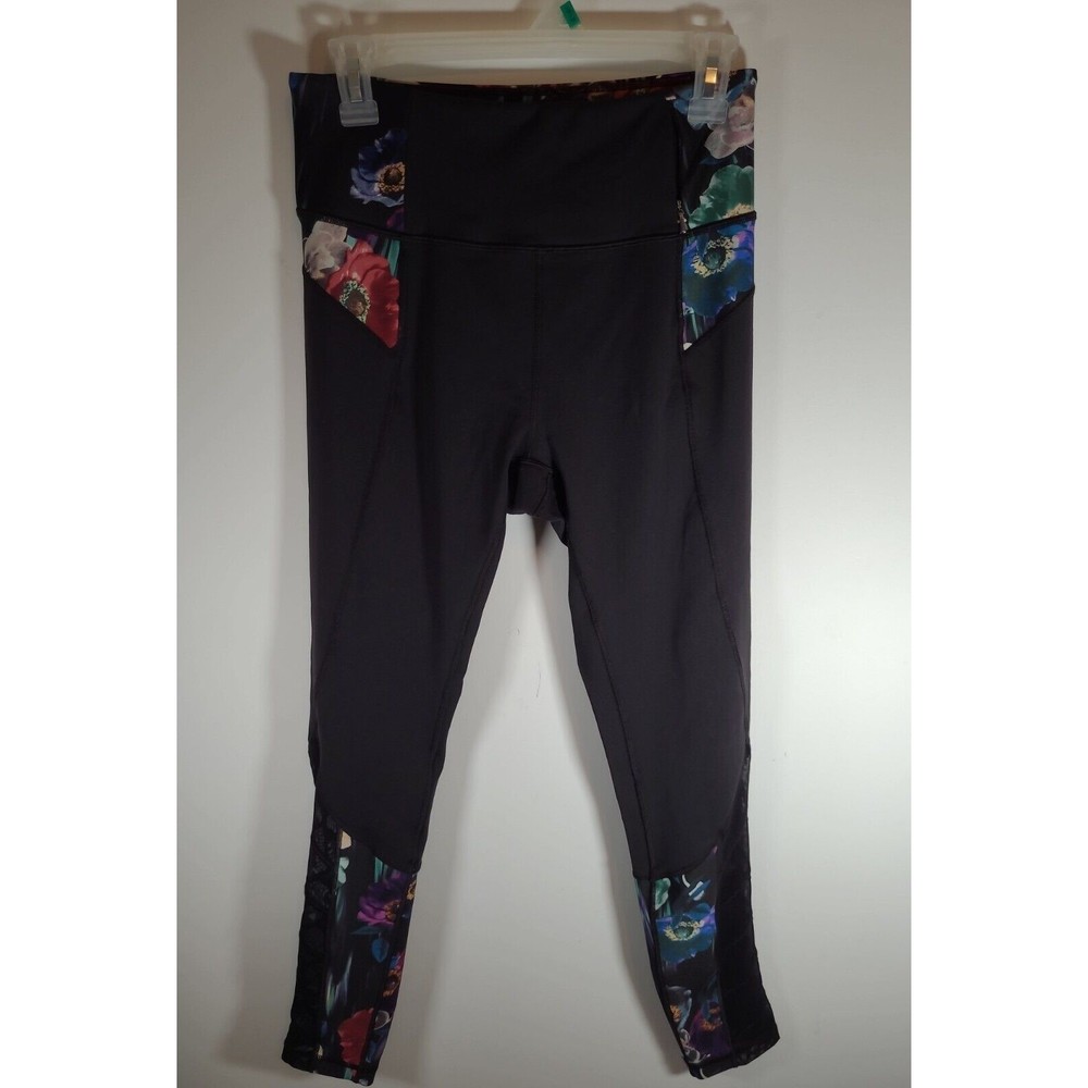 CALIA Carrie Underwood Women Floral High Rise Leggings Medium Zipped Pocket